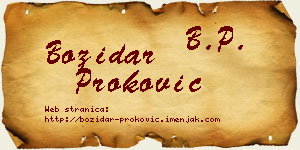 Božidar Proković vizit kartica